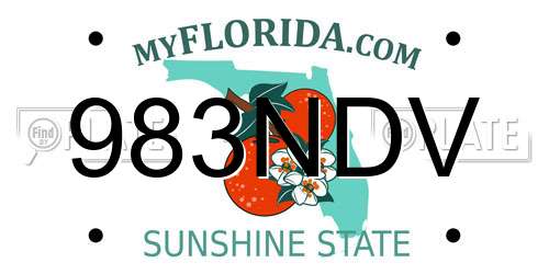 983NDV Florida License Plate