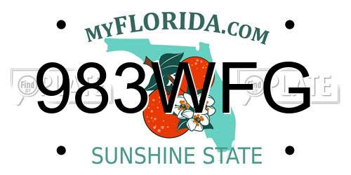 983WFG Florida License Plate
