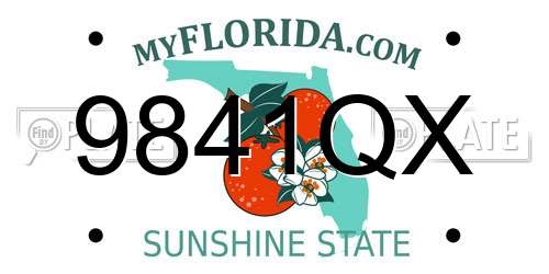 9841QX Florida License Plate