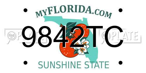 9842TC Florida License Plate