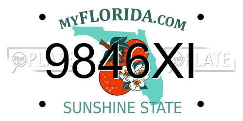 9846XI Florida License Plate