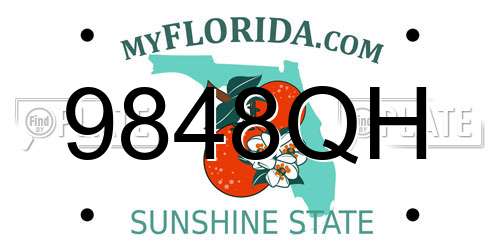 9848QH Florida License Plate