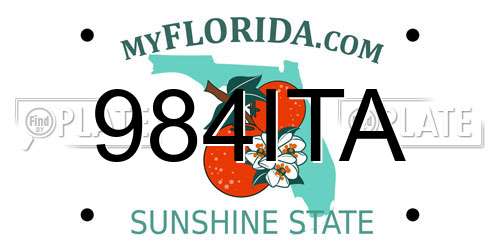 984ITA Florida License Plate
