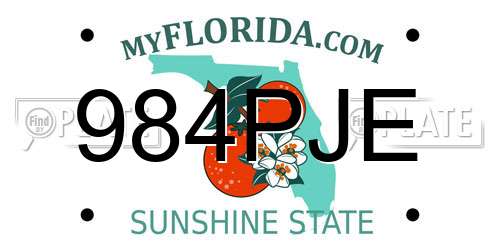 984PJE Florida License Plate