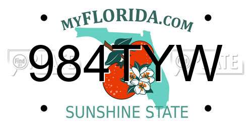 984TYW Florida License Plate