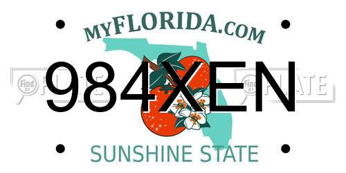 984XEN Florida License Plate