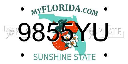 9855YU Florida License Plate
