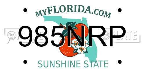 985NRP Florida License Plate