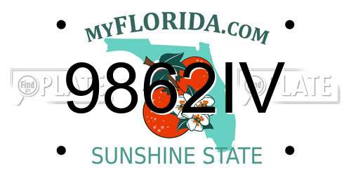 9862IV Florida License Plate