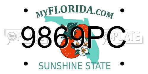 9869PC Florida License Plate
