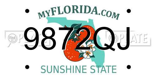 9872QJ Florida License Plate