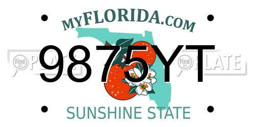 9875YT Florida License Plate