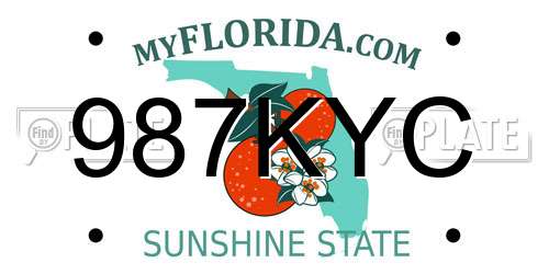 987KYC Florida License Plate