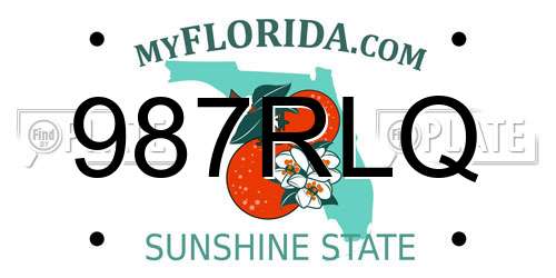 987RLQ Florida License Plate