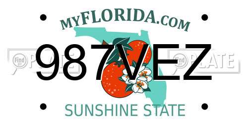 987VEZ Florida License Plate