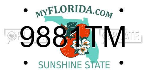 9881TM Florida License Plate