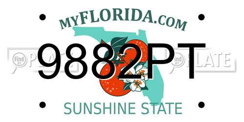 9882PT Florida License Plate