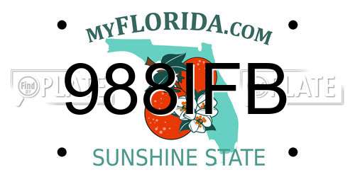 988IFB Florida License Plate