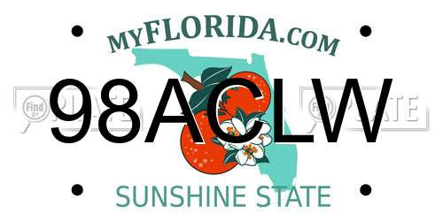 98ACLW Florida License Plate