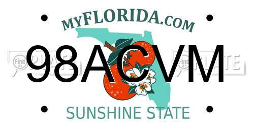 98ACVM Florida License Plate