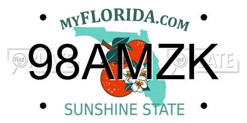 98AMZK Florida License Plate
