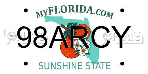 98ARCY Florida License Plate