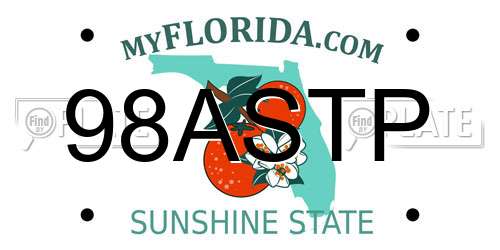 98ASTP Florida License Plate