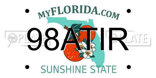 98ATIR Florida License Plate