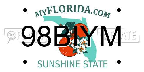 98BIYM Florida License Plate