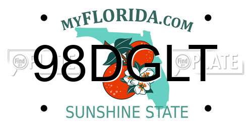 98DGLT Florida License Plate