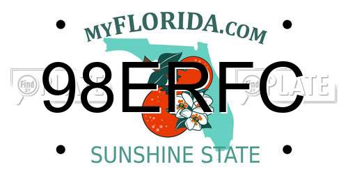 98ERFC Florida License Plate