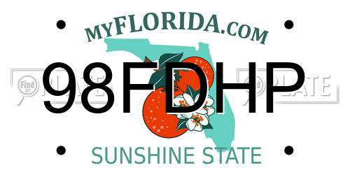 98FDHP Florida License Plate