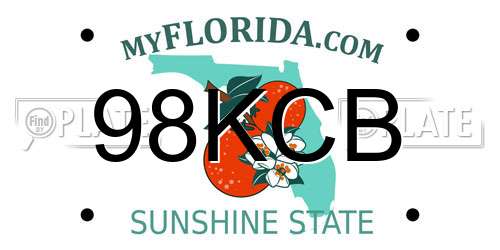98KCB Florida License Plate