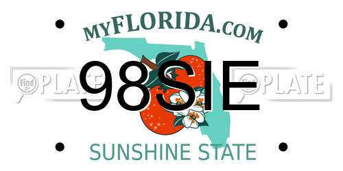 98SIE Florida License Plate