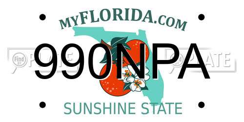 990NPA Florida License Plate