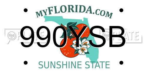 990YSB Florida License Plate