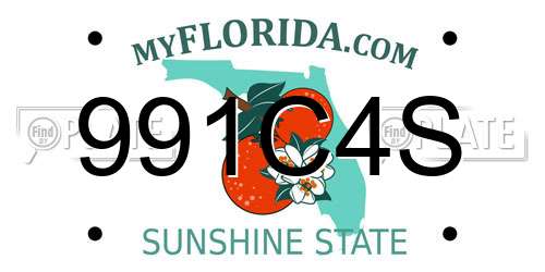 991C4S Florida License Plate