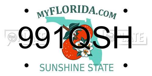 991QSH Florida License Plate