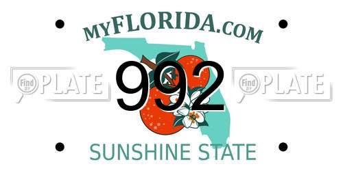 992 Florida License Plate