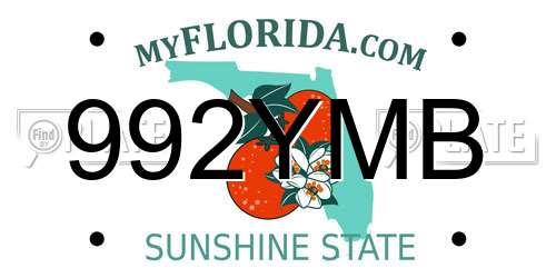 992YMB Florida License Plate