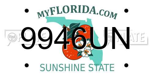 9946UN Florida License Plate