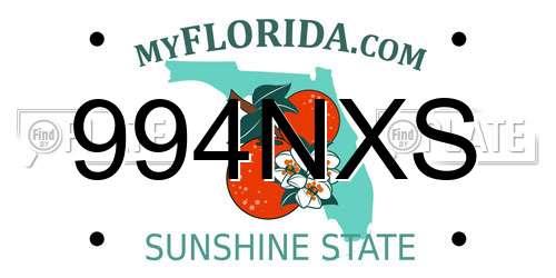 994NXS Florida License Plate
