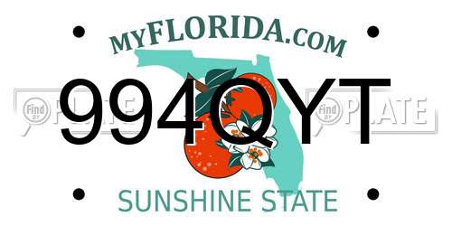 994QYT Florida License Plate