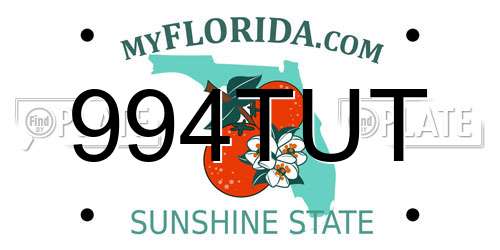 994TUT Florida License Plate