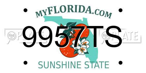 9957TS Florida License Plate