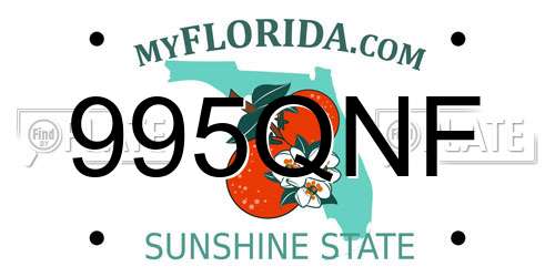995QNF Florida License Plate