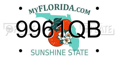 9961QB Florida License Plate