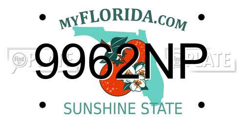 9962NP Florida License Plate