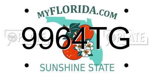9964TG Florida License Plate
