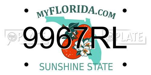 9967RL Florida License Plate